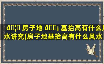 🦄 房子地 🐡 基抬高有什么风水讲究(房子地基抬高有什么风水讲究吗*
)